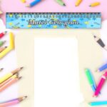 rigla personalizata creioane stele 30cm