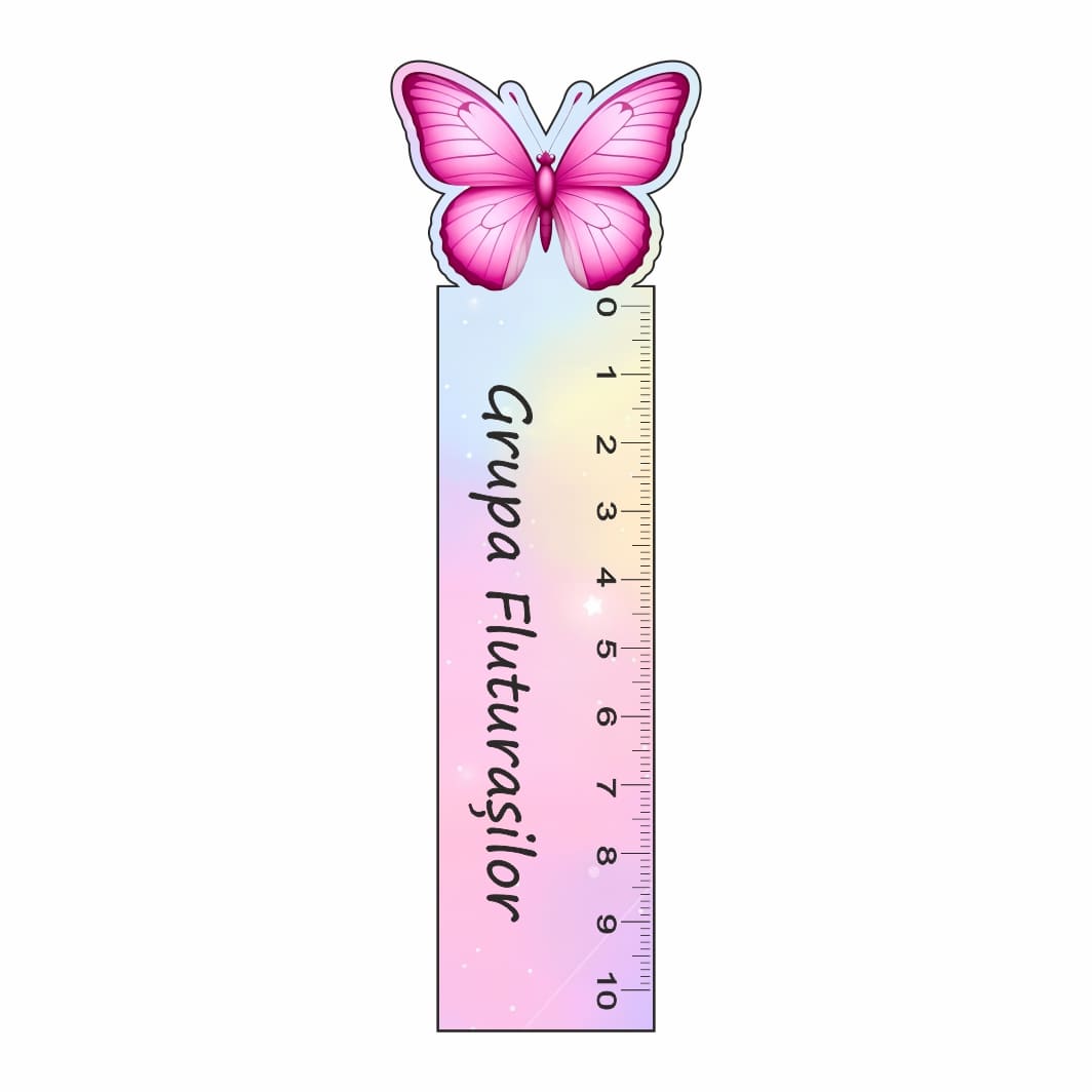 rigla personalizata fluture 10cm