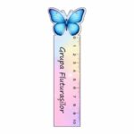 rigla personalizata fluture albastru