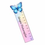 rigla personalizata fluture albastru