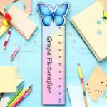 rigla personalizata fluture albastru