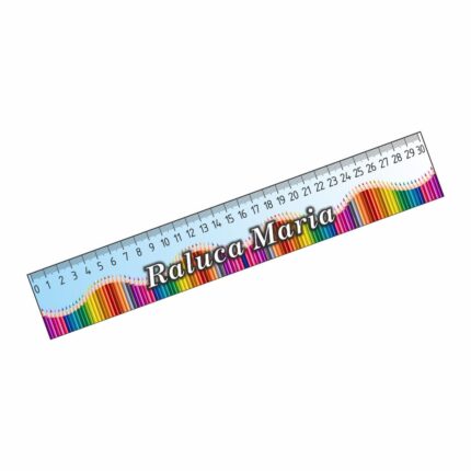 rigla personalizata nume creioane 30cm