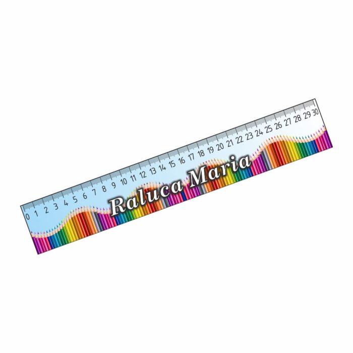 rigla personalizata nume creioane 30cm