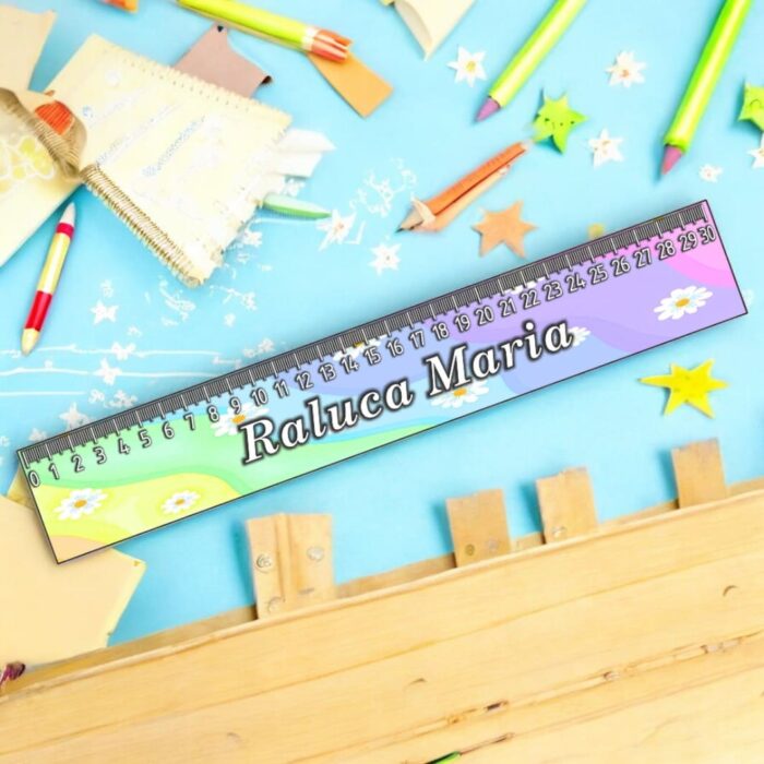 rigla personalizata nume flori 30cm
