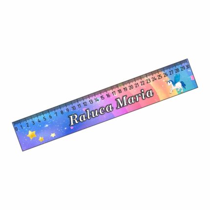 rigla personalizata nume unicorn 30cm
