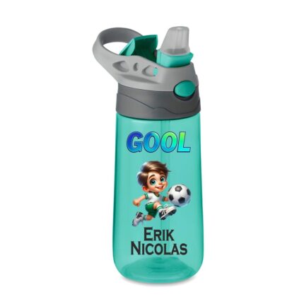 sticla apa copii fotbal verde
