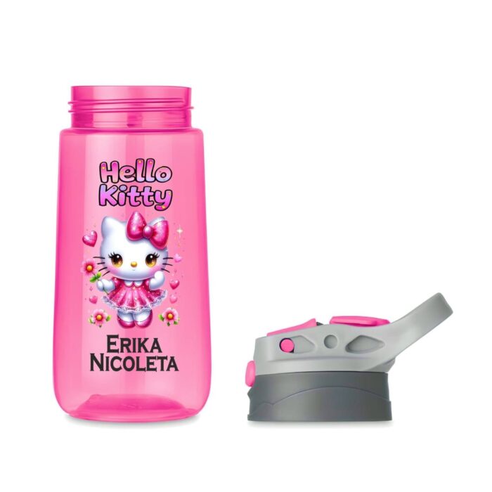 sticla apa copii hello kitty roz