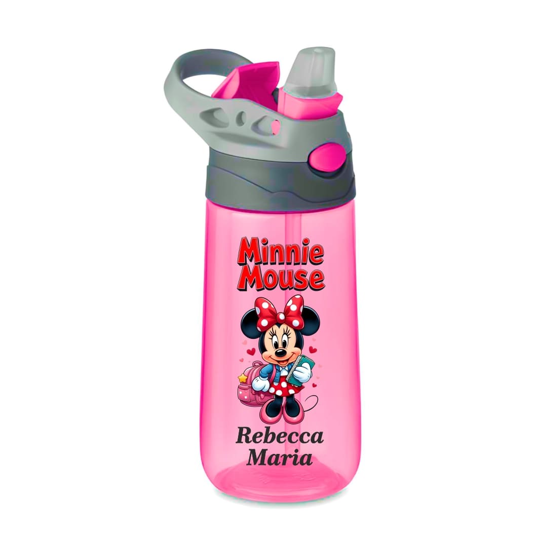 sticla apa copii minnie mouse roz