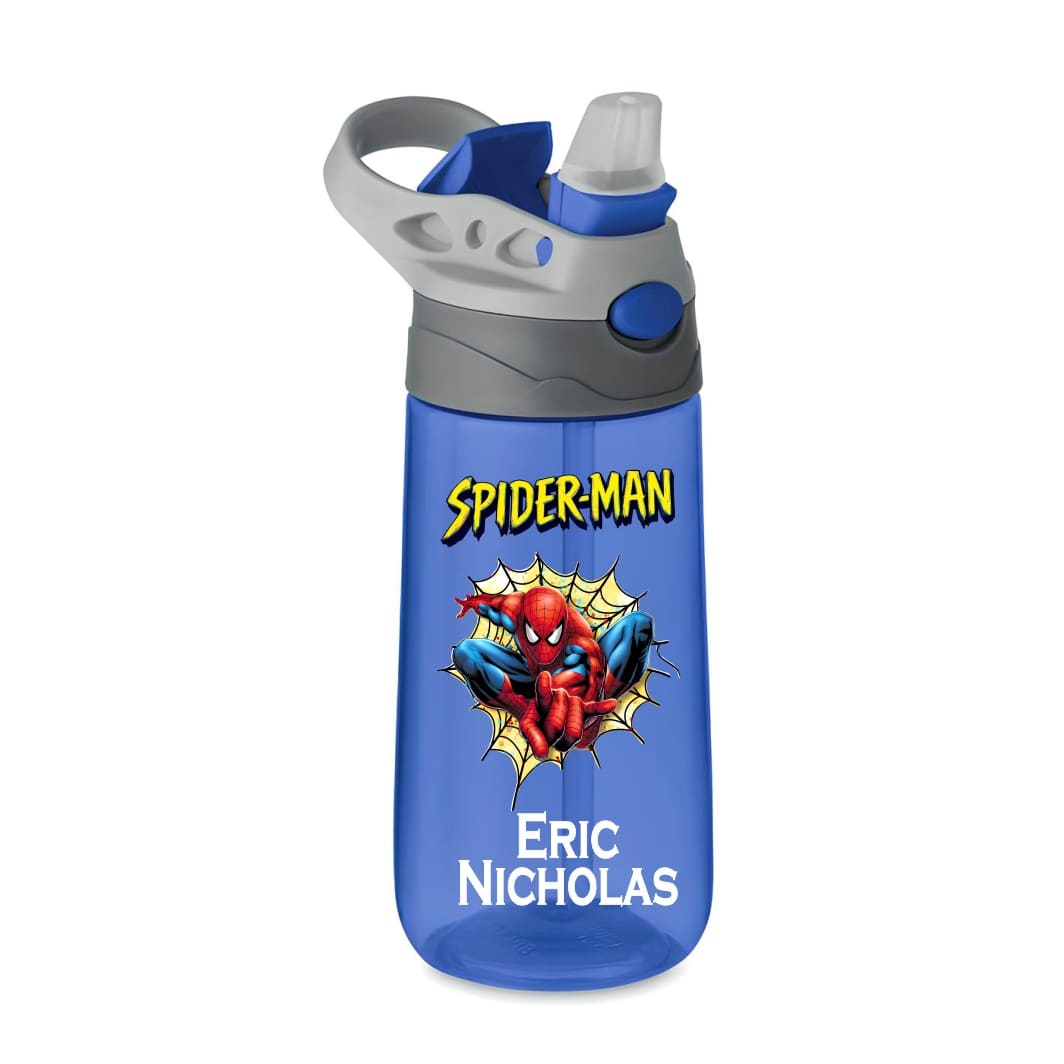 sticla apa copii spiderman albastra