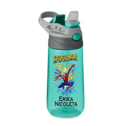 sticla apa copii spiderman verde
