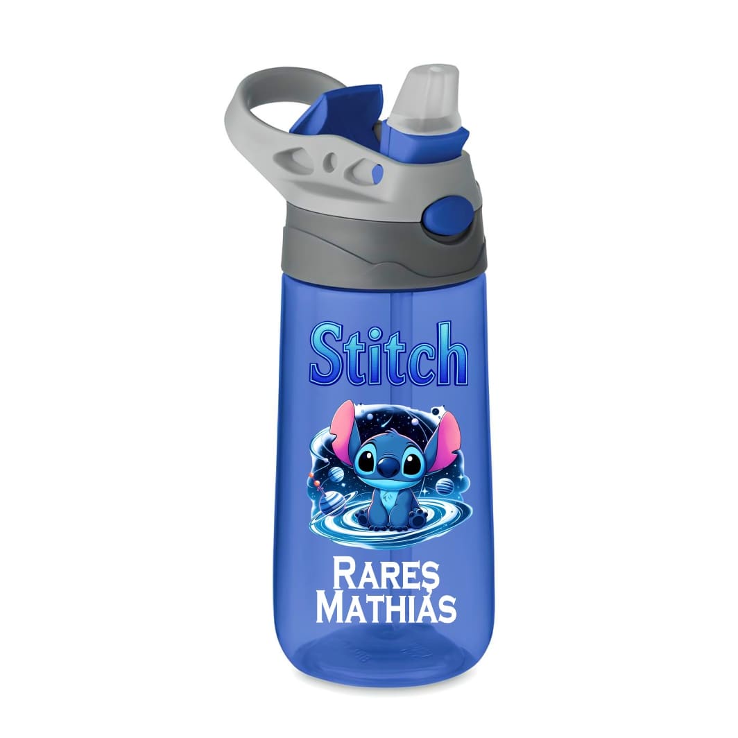 sticla apa copii stitch albastra