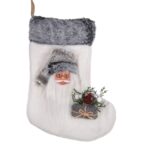 ciorap craciun mos craciun gri