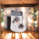 ciorap craciun mos craciun gri