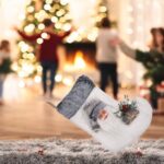 ciorap craciun mos craciun gri