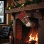 ciorap craciun mos craciun rustic