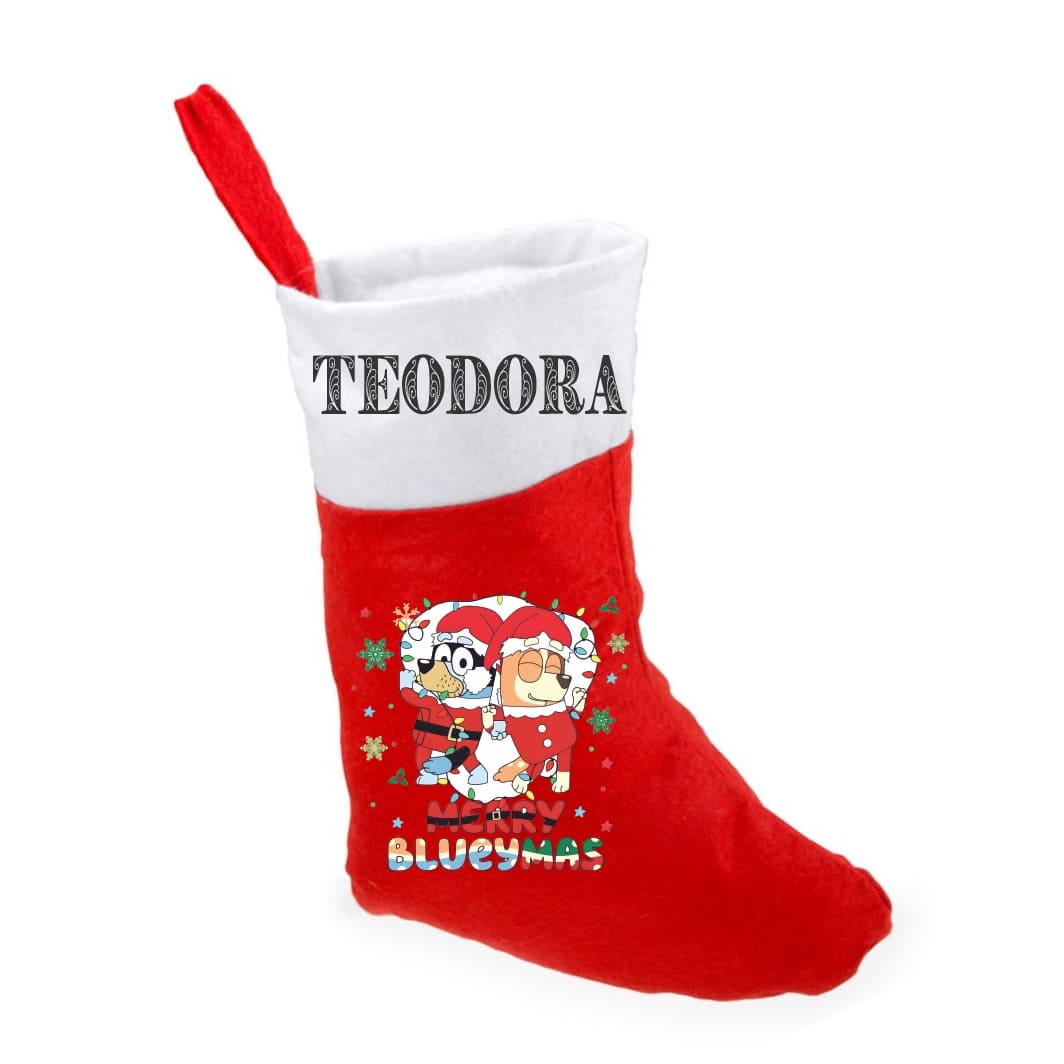 ciorap craciun personalizat bluey