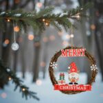 coronita craciun gnome merry christmas decorata