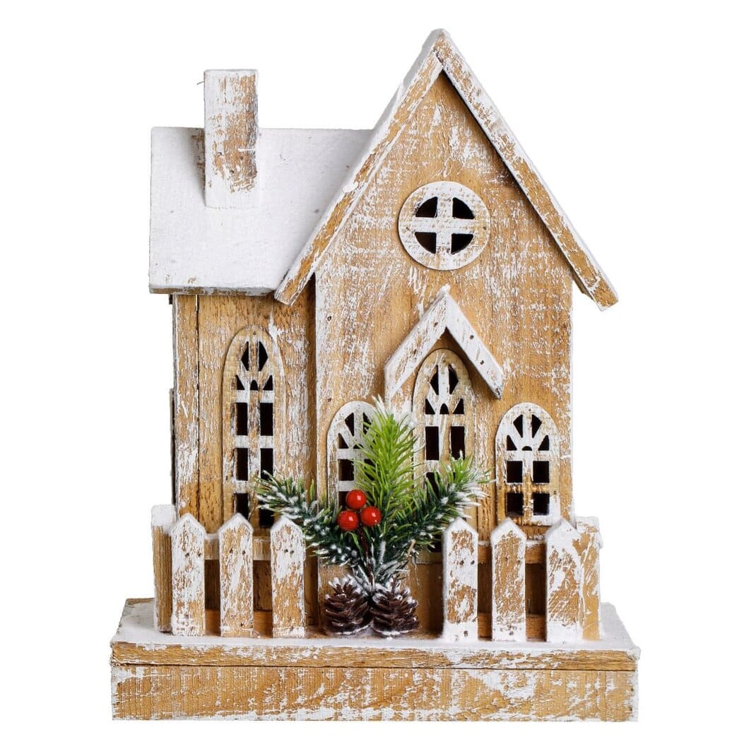 decoratiune craciun casa ninsa lumina fata