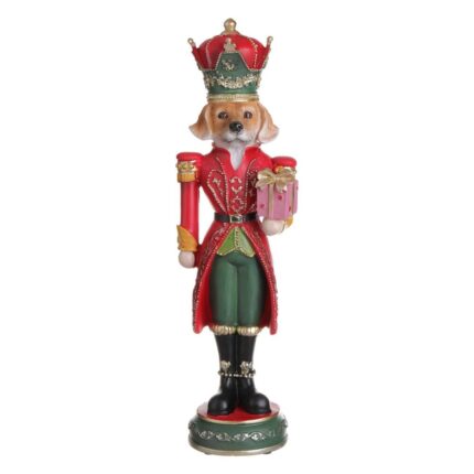 decoratiune craciun catel soldat fata