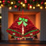 decoratiune craciun clopotei rosu decorata