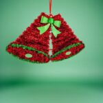 decoratiune craciun clopotei rosu detalii