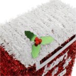 decoratiune craciun cutie postala fulgi beteala detalii