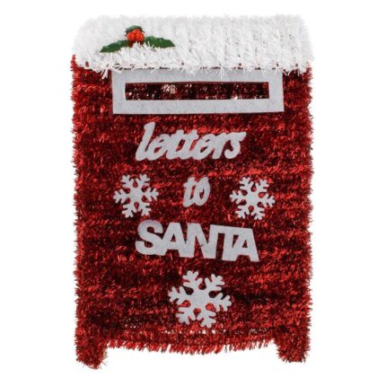 decoratiune craciun cutie postala fulgi beteala fata