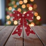 decoratiune craciun funda beteala rosie decorata