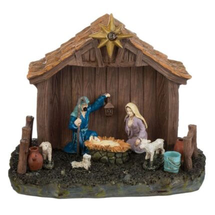 decoratiune craciun iesle led fata