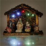 decoratiune craciun iesle led figurine lumina