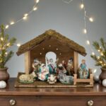 decoratiune craciun iesle led nasterea decor