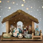 decoratiune craciun iesle led nasterea detalii