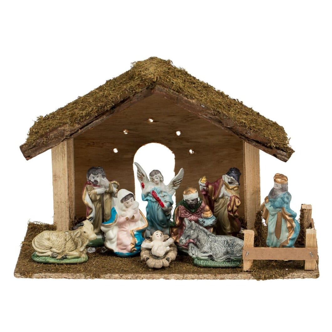 decoratiune craciun iesle led nasterea principala