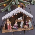 decoratiune craciun iesle zapada lateral