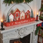 decoratiune craciun led casute decor