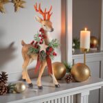 decoratiune craciun ren led decorata