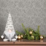 figurina craciun gnome caciula alb gri secundara