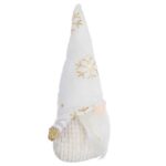 figurina craciun gnome caciula alba fulgi lateral