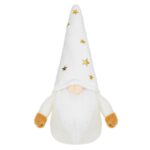 figurina craciun gnome caciula alba stele fata
