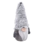 figurina craciun gnome caciula blana gri lateral