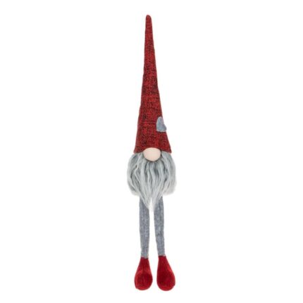 figurina craciun gnome caciula blana rosie fata