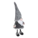 figurina craciun gnome caciula gri miscare lateral