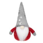 figurina craciun gnome caciula gri stele fata