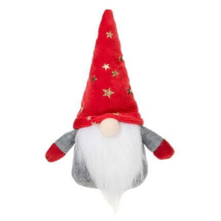 figurina craciun gnome caciula rosie stele fata