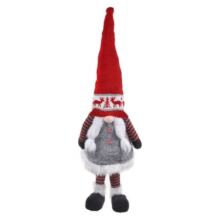 figurina craciun gnome codite gri fata