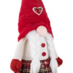 figurina craciun gnome rochita rosie codita detalii