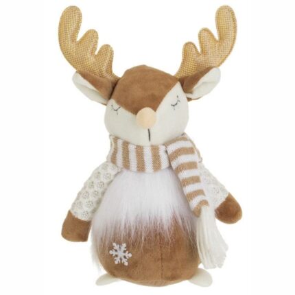 figurina craciun ren fular bej fata