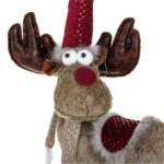 figurina craciun ren maro caciula bordo detalii