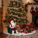 figurina mos craciun cadouri sunet decorat