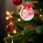 glob craciun barbie roz detalii